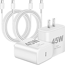 45W Super Fast Samsung Charger,USB C Android Phone Chargers,2Pack 10FT Charger Fast Charging Cord,Type C Charger Wall Block Compatible with Samsung Galaxy S26 Ultra/S26+/S26/S25 Ultra/S25/S24/S23/S22