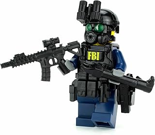 1.6 Inches Tall Collectible FBI SWAT Critical Incident Response CIRG Officer|Custom Minifigure | Genuine Minifig | Packaged in the USA | Great Gift for Ages 10+ to Adult AFOL