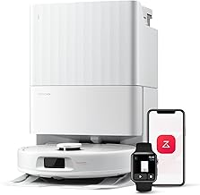 Qrevo Series Robot Vacuum and Mop, 8000Pa Suction, Upgraded from Qrevo S, Anti-Tangle Brush, Smart Obstacle Avoidance, Auto Mop Washing, All-in-One Dock, 200RPM Spinning Mops, White(QV 35A)