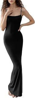 Women's Soft Lounge Long Slip Dress Sexy Sleeveless Backless Bodycon Maxi Dresses for Women