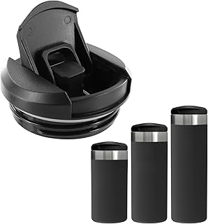 Replacement Lid for Stanley AeroLight 12oz 16oz 20oz Transit Bottle, Locking Through Lid Compatible with Stanley AeroLight, Leakproof Water Bottle Cap, BPA-Free (Black)