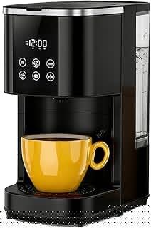 COWSAR Single Serve Coffee Maker, Coffee Brewer for Capsule and Ground Coffee, Capsule Coffee Machine with 40 Oz Water Tank, Instant-Heat