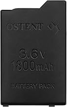 OSTENT High Capacity Quality Real 1800mAh 3.6V Lithium Ion Polymer Li-ion Polymer Rechargeable Battery Pack Replacement for Sony PSP 1000 PSP-110 Console