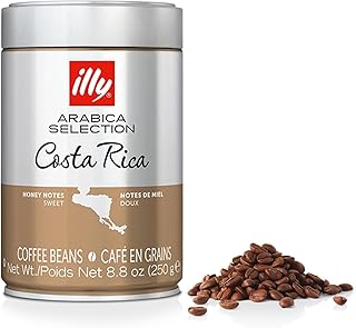 illy Whole Bean Coffee - Perfectly Roasted – Costa Rica Medium Roast - with Notes of Honey, Vanilla & Citrus - 100% Arabica Beans - No Preservatives – 8.8 Ounce