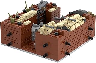 WW2 Trench Military Building Block Set (234 Pieces) Suitable for Military Action Mini-Figures Combat Scenarios