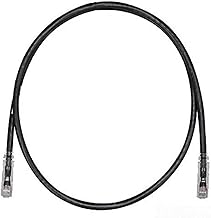 Panduit UTPSP10BLY Category-6 8-Conductor Strain Relief Clear Boot Patch Cord, 10-Feet, Black