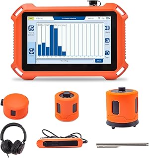 PQ125C Water Leak Detector, Indoor & Outdoor Underground Water Pipe Leak Detection Measurement Depth 9.84ft/3m