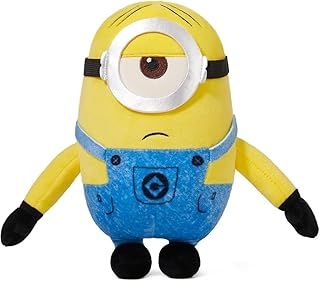 8" Minions Stuart Stuffed Animals Plush Toys, Cute Kawaii Soft Plushie for Kids Toddlers, Despicable Me Cartoon Character Collectible Gift for Boys Girls Birthday