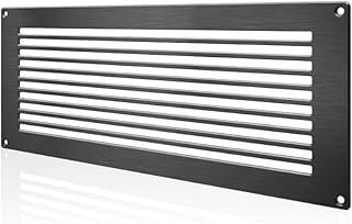 AC Infinity Passive Ventilation Grille 17", Black, for PC Computer AV Electronic Equipment Cabinets, Rooms, and Closets