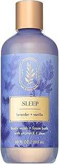 Lavender Vanilla Body Wash & Foam Bath, Aromatherapy Cleanser with Vitamin E & Aloe, Non-Drying & Gentle for Daily Use, 10 fl oz - 1 Pack