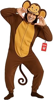 Monkey Costume Adult, Monkey Jumpsuit Adults, Animal Jumpsuit For Men, Halloween Costumes For Adults