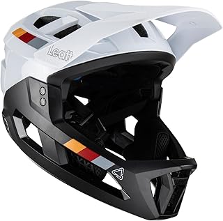 Leatt MTB Enduro 2.0 Helmet - Detachable Full Face & Convertible Mountain Bike Helmet with Removable Chin Bar & Adjustable Visor (Junior XS 50-54cm, Stealth)
