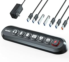 Powered USB Hub, atolla 7-Port USB 3.0 hub (6 Superspeed Transfer Ports+ 1 Fast Charging Port) with Swappable Illuminated Icon Switch and 12V/3A Power Adapter for Windows, MacOS, ChromeOS, Linux