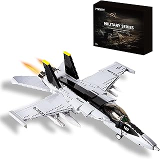 F/A-18 Navy Jet Fighter Military Army Airplane Building Bricks Set, Gifts for Boys and Military Enthusiasts- Compatible with Lego Planes and Jets (682 Pcs)