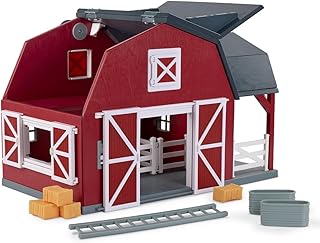 Terra by Battat – 20 Pieces Wooden Animal Barn Toy Set – Pretend Play for Toddlers & 3+ Years – Educational Toys – Farmhouse Playset