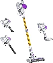 OLIXIS Cordless Vacuum Cleaner with Flexible Steering & Extendable Pole,3 Brush Heads, Lightweight Wireless Rechargeable Upright Vacuum with LED Light & Wall Mount for Hardwood Floors & Carpet