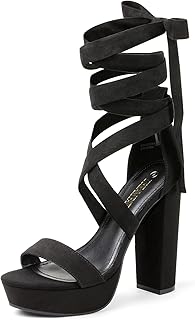 High Heels Chunky Block Platform Heels for Women Strappy Gladiator Sexy Open Toe Heels Dressy Pumps Sandals