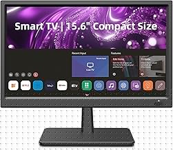 Feihe 15.6 Inch Small Smart TV HD 1080P LED, Flat Screen Smart Television with ATSC Tuner/HDMI/USB/AV for Kitchen, RV, Camper, Home & Bedroom or On-The-Go Entertainment