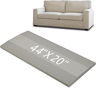 Couch Cushion Support for Loveseat Sofa High Density Foam 44"x20" Inches Sofa Couch Supports for Sagging Cushions Light Grey 1PC with Anti Slip Mesh Fabric