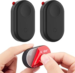 Case Holder for Samsung Galaxy SmartTag2 with Adhesive Sticker, 2 Pack Waterproof Silicone Cover Hidden GPS Tracker Stick on Mount Protection for Wallet, Luggage, Car, Bike, Remote Control Drone