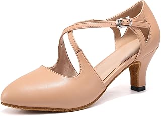 Women's Ballroom Dance Shoes Character Shoes Latin Salsa Closed Toe Dance Heels
