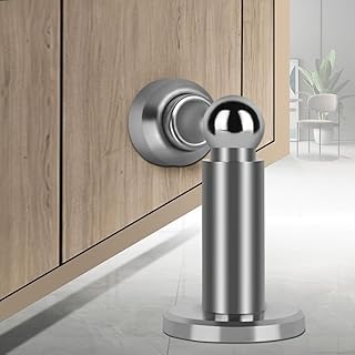 1PCS Adjustable Magnetic Door Stop, Heavy-Duty Floor-Mounted Holder with Strong Magnet, Anti-Collision Door Stopper for Household & Bedroom