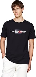 Men's Short Sleeve Cotton Graphic T-Shirts with Embroidered Flag Logo, Also Available in Big & Tall