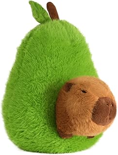 CHDBLOCK Avocado Capybara Plush Toy - 13.77 Inch Soft Capybara Stuffed Animal, Cute Avocado Food Plushie Pillow Doll for Kids and Adults
