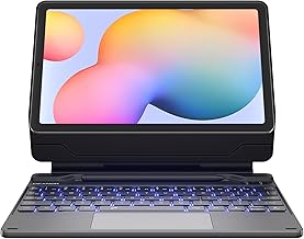 Dexnor Keyboard Case for Samsung Galaxy Tab S6 Lite 10.4 Inch Case with Keyboard Magnetic Floating Cantilever Stand Multi-Touch Trackpad Wireless Backlit S Pen Holder for Tab S6 Lite 2024/2022/2020