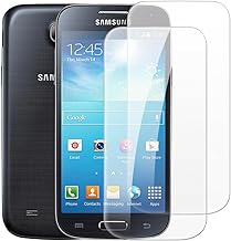 2 Pack Tempered Glass Screen Protector Set Compatible with Samsung Galaxy S4 Mini, HD Clear, Anti-Scratch, Bubble-Free, Easy Installation