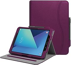 Fintie Case for Samsung Galaxy Tab S3 9.7, [Corner Protection] Multi-Angle Viewing Stand Cover Pocket with S Pen Protective Holder Auto Sleep/Wake for Tab S3 9.7(SM-T820/T825/T827), Purple