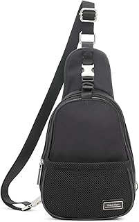Jessie Organizational Sling Backpack, Black/Silver, One Size