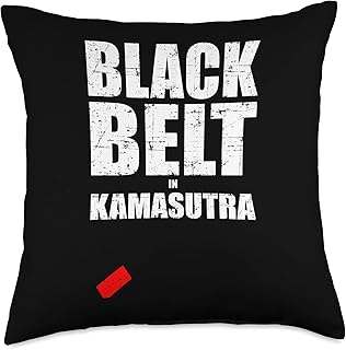 Black Belt In Kamasutra Funny Adult Humor Costume Men Women Throw Pillow