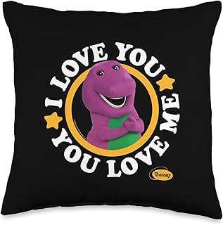 I Love You You Love Me Song Purple Dinosaur Throw Pillow
