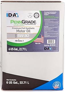 PENN GRADE 61515, Select Premium Full Synthetic Motor Oil SAE 5W-30, 6 Gallon