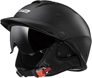 Helmets Rebellion Motorcycle Half Helmet (Matte Black - Medium)