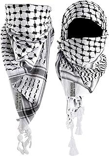 Palestine Scarfs Shemagh Cotton Arab Keffiyeh Scarf Men Head Neck Face Wrap Cotton Men Military Woven Not Printed Ramadan