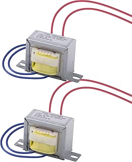 Jingzan 2 Pack Input AC 110V 50/60HZ Output AC 12V 10VA Power Transformer for Synchronous Motor, Lighting, Audio Equipment