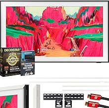 85" The Frame Pro LS03FW 4K Neo QLED TV (2025) Bundle with Modern White Bezel, CPS 26 Month Protection, Slim Flat Mount, 2X HDMI Cables & Deco Gear Complete Home Theater Beginner's Guidebook