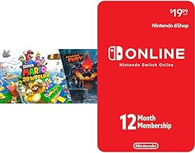 Super Mario 3D World + Bowser’s Fury - Nintendo Switch [Digital Code] & Nintendo Switch Online 12-Month Individual Membership [Digital Code]