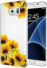 Phone Case for Galaxy S7, Samsung S7 Case for Girls Women, Clear Slim Shockproof Pattern Soft Flexible TPU Back Phone Protective Cover Cases for Samsung Galaxy S7 (Sunflower)