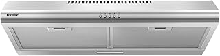 COMFEE' CVU30W4AST 30 inch Under Cabinet Ducted/Ductless Convertible Slim Vent Durable Stainless Steel Kitchen Reusable Filter, 3 Speed Exhaust Fan and 1 LED Lights Range Hood, 2.0 Version