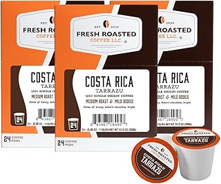 Costa Rica Tarrazu, Medium Roast, 72 Pods for K Cup Brewers