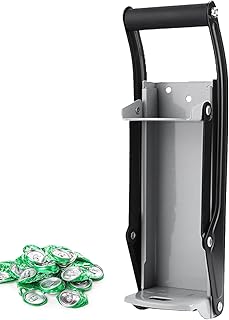 Can Crusher, Efficient Recycling of 12oz and 16oz Aluminum Cans, Beer Cans, etc. Saves Recycling Space(Gray manual)