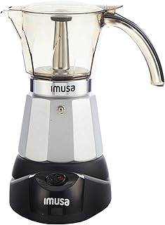 6 or 3cup Electric Espresso Maker, Silver