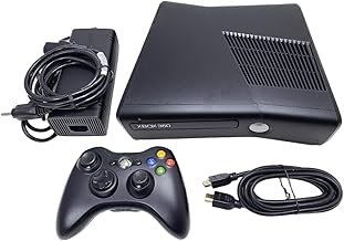Xbox Microsoft 360 S Slim Console Bundle – Black 4GB System - Includes Controller, and Up to Date HDMI & Power Adaptor – Ready-to-Play Disc Gaming Kit! (Renewed)