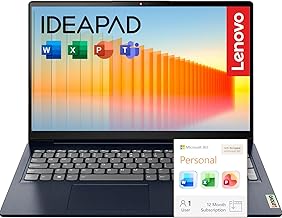 IdeaPad 15.6" FHD Business Laptop • Microsoft Office 365 • 2026 Edition • Intel N150 CPU • 8GB DDR5 • 128GB SSD • Windows 11 • Copilot AI • w/o Mouse