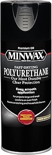 Minwax Fast Drying Polyurethane Spray, Protective Wood Finish, Clear Semi-Gloss, 11.5 oz. Aerosol Can(Packaging May Vary)