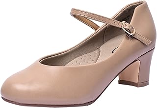 Character Shoes for Women Dance Shoes 2" Ankle Strap Dancing Heels for Ballroom Salsa Flamenco Latin Work Office