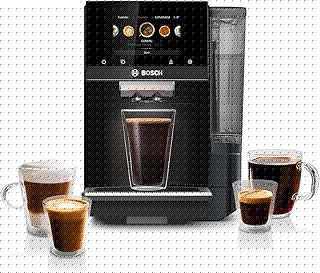 Fully Automatic Coffee and Espresso Machine - 35 Drinks, Double Cup Barista Style Super Coffee Maker - Touchscreen, Large Bean Capacity - Easy Clean, Maintenance - Black - TPU60309
